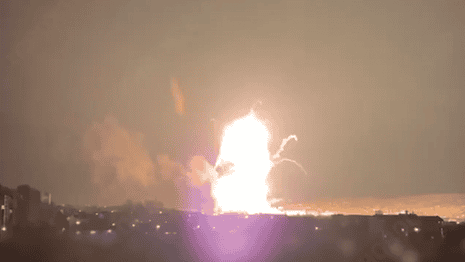 Large explosion in Crimea as Ukrainian airstrike hits Russian warship – video