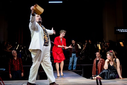 Use of space … the cast of Salome on the projecting stage.