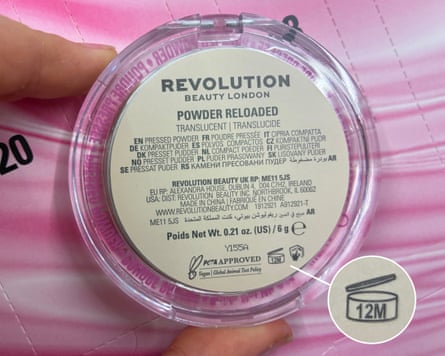 makeup with the expiration date zoomed in