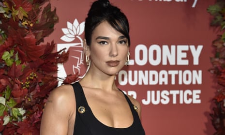 Dua Lipa attending the Clooney Foundation for Justice Albie Awards at The New York Public Library in September.