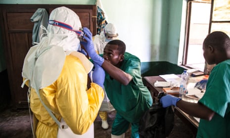 Health workers preparing to diagnose and treat suspected Ebola patients in the Democratic Republic of the Congo.