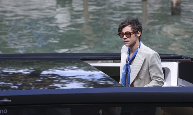 Harry Styles on a boat