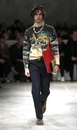 On Prada’s Autumn/Winter 2017 catwalk in Milan.