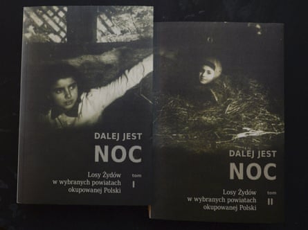 Copies of the Polish edition of Night Without End on sale at the Jewish Historical Institute in Warsaw.