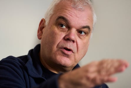 Barrett gestures as he speaks