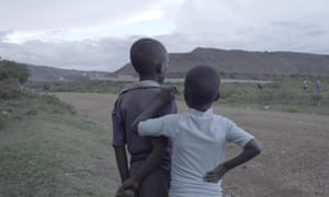 Children near the goldmine.