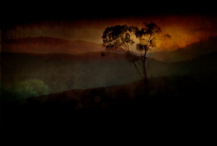 Overlay of images from the Blue Mountains overlooking Bathurst, NSW, Australia