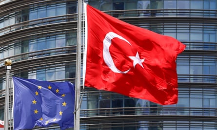 Turkish and EU flags