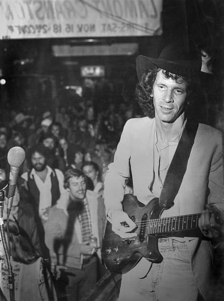 Fierce intensity … Stewart blasting away in a honky-tonk in the 70s.