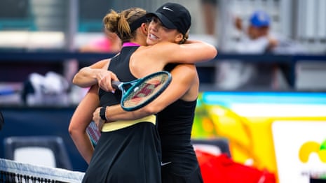 'A very strong woman': Badosa sends support to close friend Sabalenka after Miami match – video