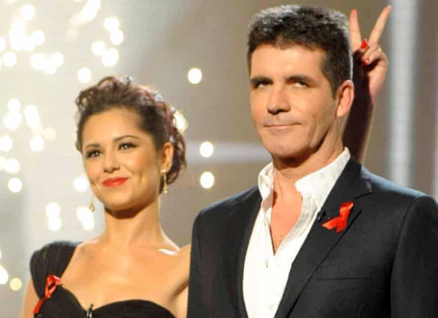 Los jueces Cheryl Cole y Simon Cowell en X Factor.