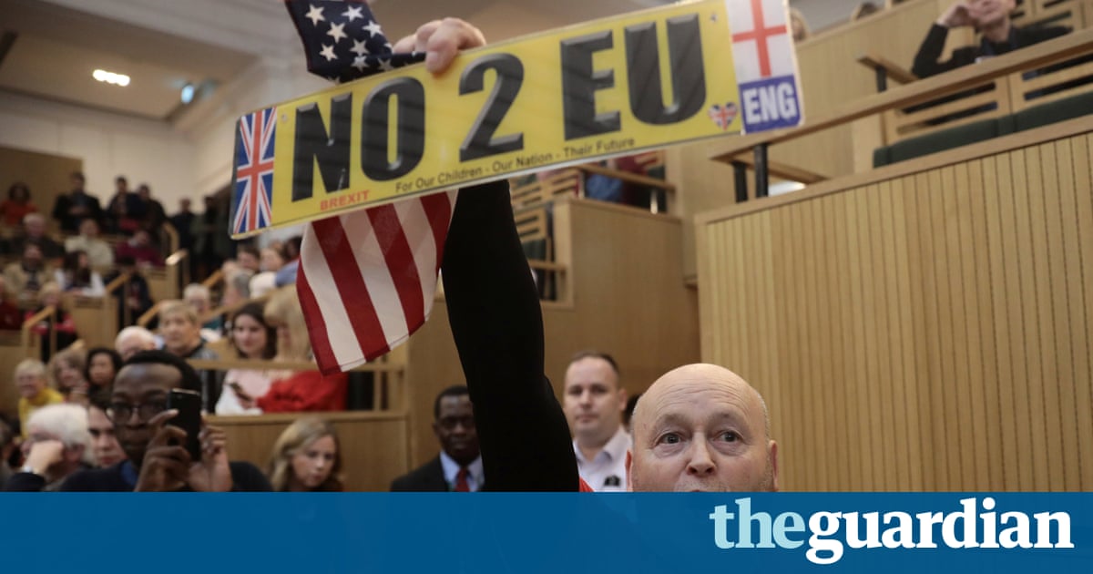 Sadiq Khan speech disrupted by protesters backing Brexit and Trump