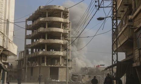 Smoke after an airstrike