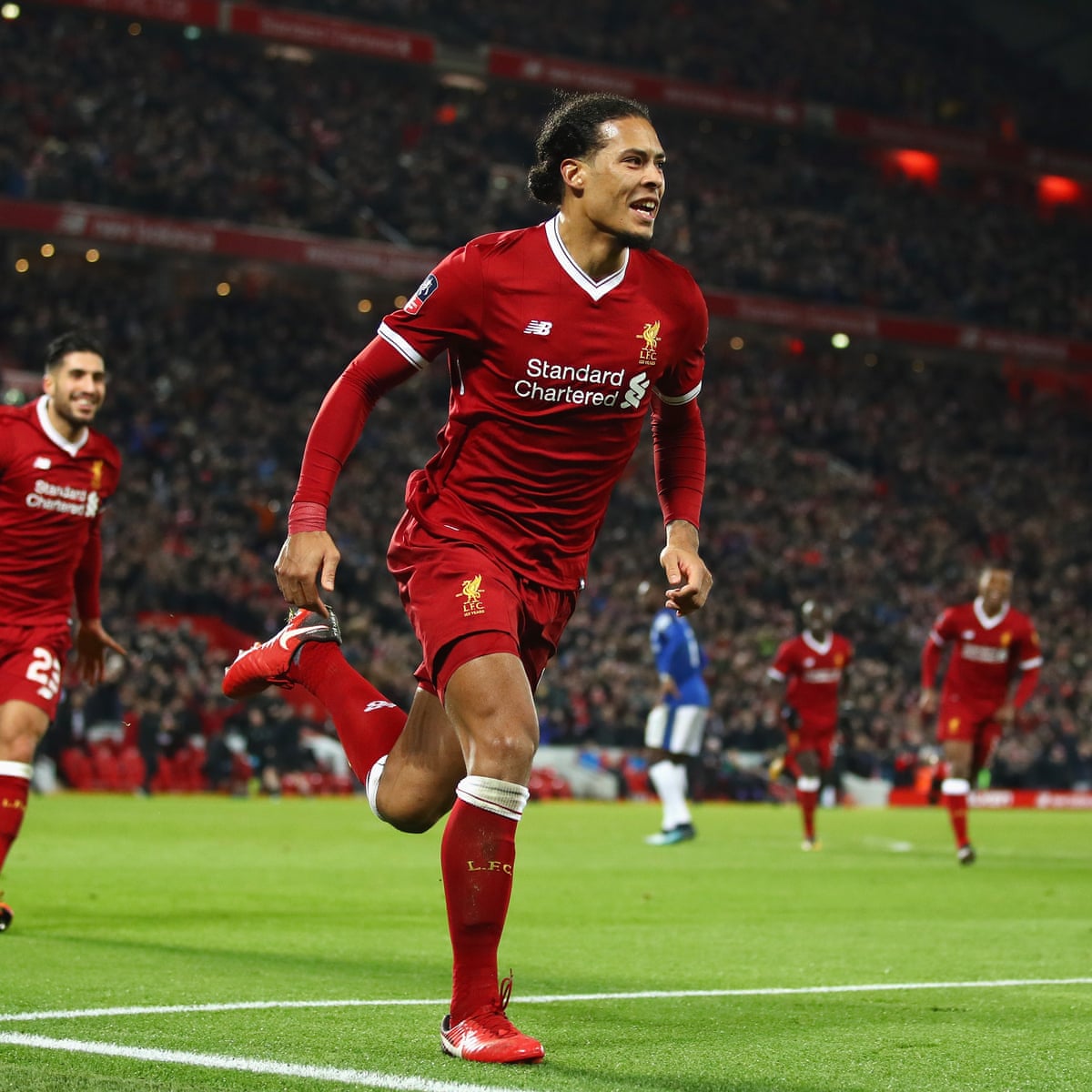 Virgil Van Dijk Crowns Liverpool Debut To See Off Everton In Cup Derby Football The Guardian