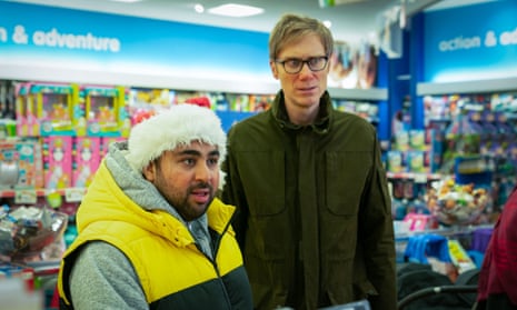 Asim Chaudhry and Stephen Merchant in Click and Collect.