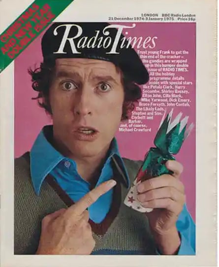 Michael Crawford as Frank Spencer on the 1974 Christmas Radio Times.