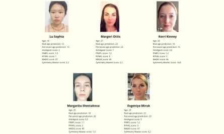 Winners of the Beauty.AI contest in the category for women aged 18-29.