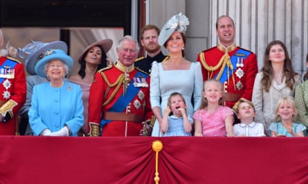 Royal family at Buckingham Palace.