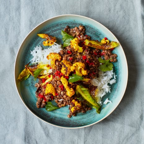 Thomasina Miers' creamy dal with turmeric-toasted cauliflower