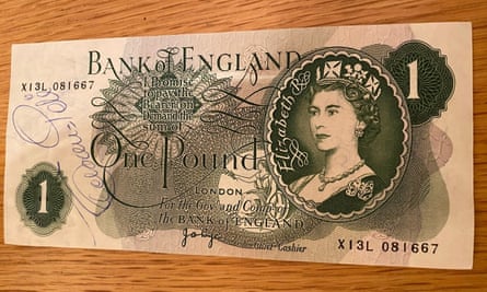 The £1 note.