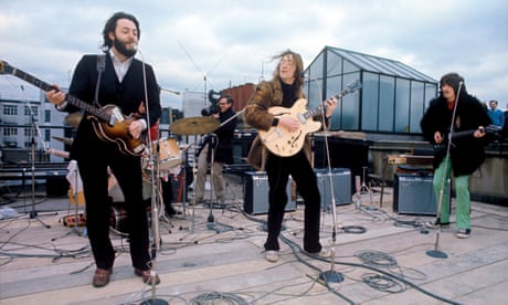 The Beatles perform on the roof of the Apple Corps building, 3 Savile Row, London W1, 30 January 1969 – the final public performance of their career.