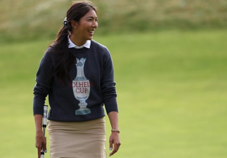 Alison Lee of the United States smiles on the 12th green during a practice round prior to the Solheim Cup 2026 at Bernardus Golf Alison Lee of the United States smiles on the 12th green during a practice round prior to the Solheim Cup 2026 at Bernardus Golf
