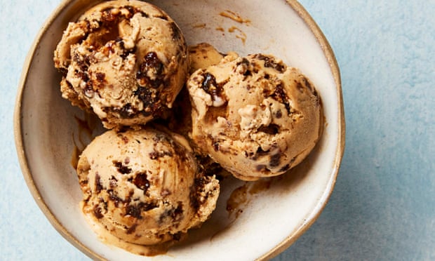 Yotam Ottolenghi’s pumpernickel ice cream with caramelised crumbs.