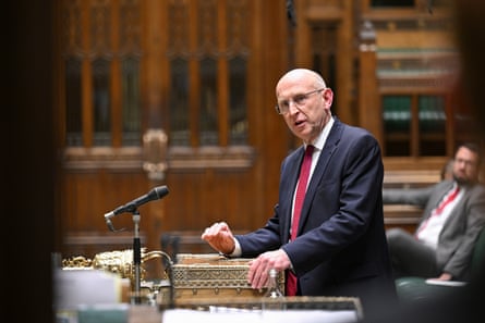 John Healey speaks in the House of Commons.