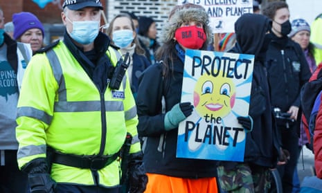 Climate and peace protesters in Glasgow