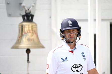 England captain Joe Root waits to bat against New Zealand