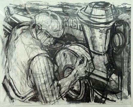 Driver, 1987, charcoal by Stanford Fraser Steele