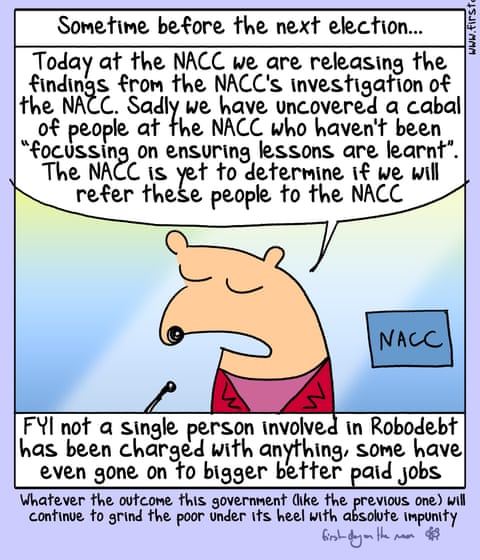 Cartoon by First Dog on the Moon titled Nacc Investigates Nacc, panel 3