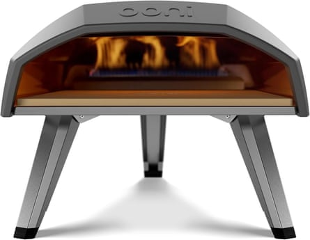 a small oven on standing legs