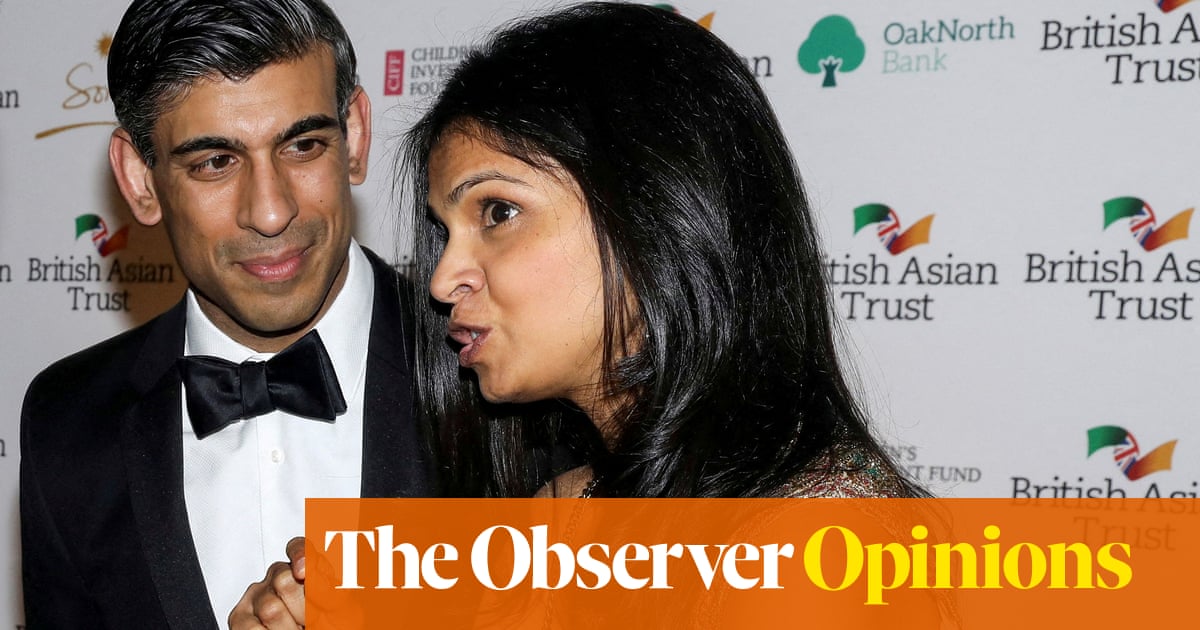 The stench of entitlement is now oozing from Rishi Sunak’s home as well as Boris Johnson’s