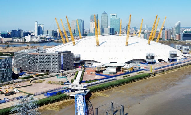 The 02 Arena, on the Greenwich peninsula in south-east London