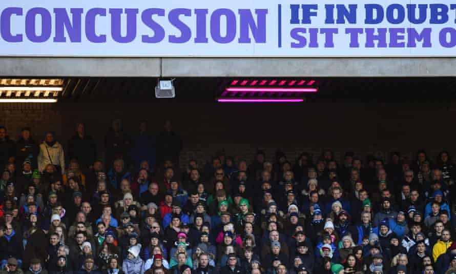 A concussion advert during the Scotland v Ireland Six Nations match in 2019