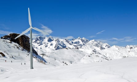 Some of the lifts at Chevalier are powered by wind turbines.