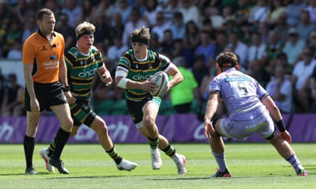 Archie McParland attacks for Northampton