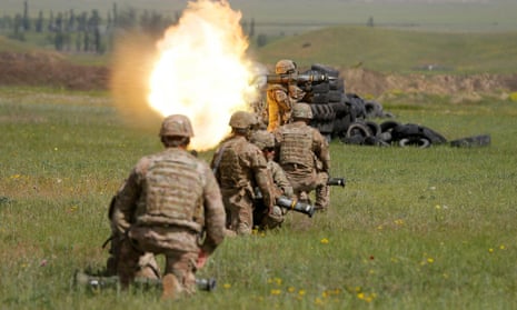Joint military exercise of forces from Georgia, Britain and the US.