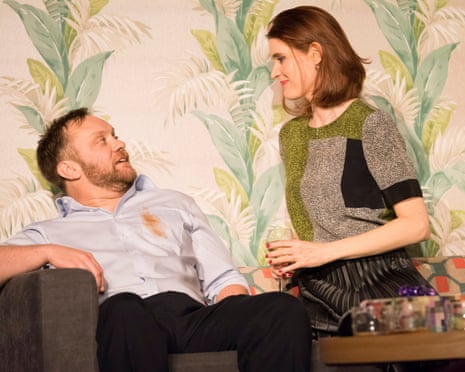Sam Troughton and Justine Mitchell in Beginning by David Eldridge at the National Theatre, London, in 2017.
