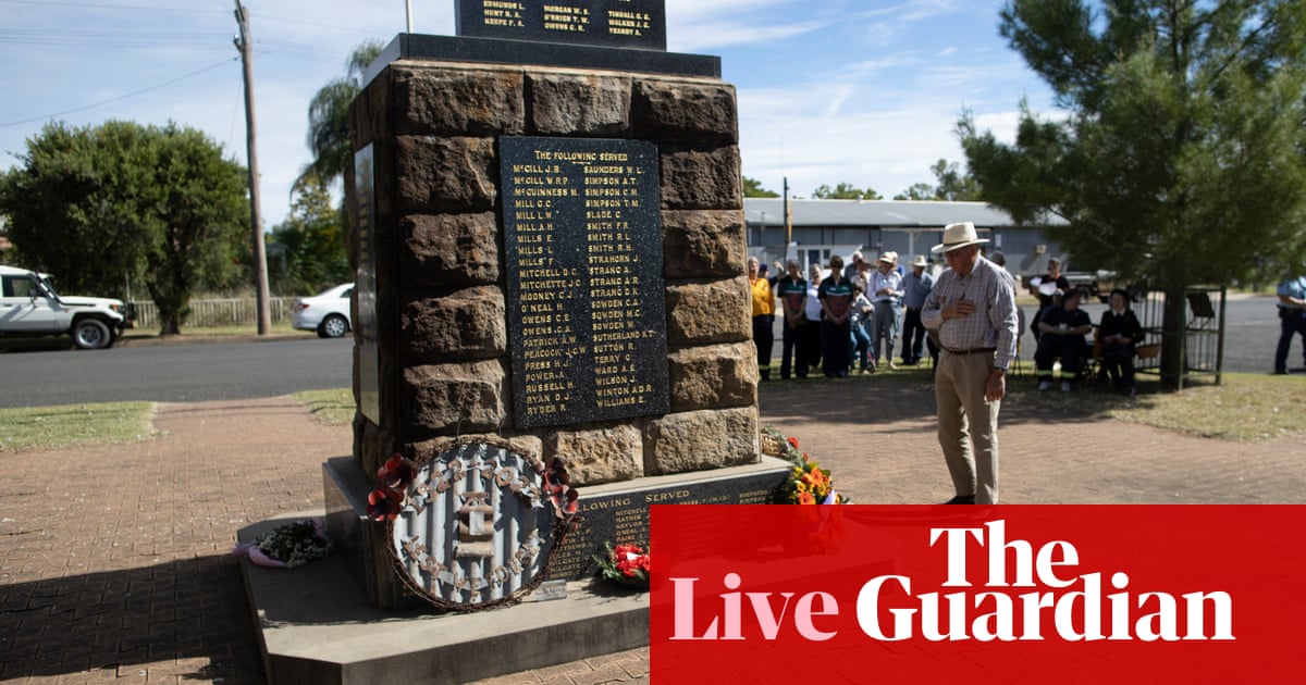 Australia live news updates: Anzac Day commemorated; ABC reviewing presenter’s social media activity; 16 Covid deaths