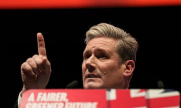 FILE - Keir Starmer, the leader of Britain's Labour Party makes his speech at the party's annual conference in Liverpool, England, Tuesday, Sept. 27, 2022. (AP Photo/Jon Super, File)