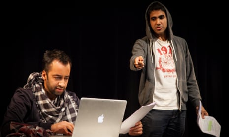 Asif Khan and Jaz Deol perform in a Tamasha scratch night at Rich Mix in Sept 2014.