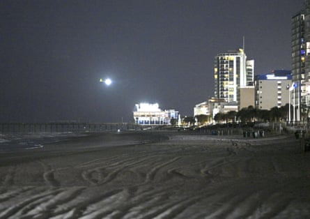 The Chinese ‘spy balloon’ flies over the Myrtle Beach, South Carolina, on 4 February.