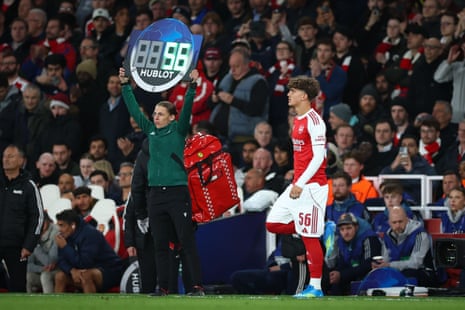 Max Dowman comes on as a substitute