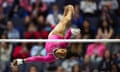 Simone Biles competes in the uneven bars event on Saturday during the US Classic at the XL Center in Hartford, Connecticut.