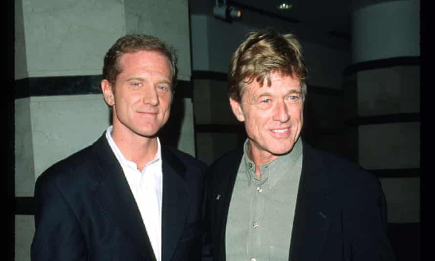 James with his father, the actor Robert Redford, in 1999.