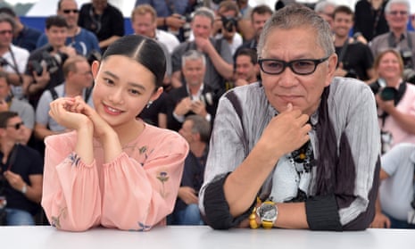 No ordinary auteur … Takashi Miike, right, with actor Hana Sugisaki, publicising Blade of the Immortal.