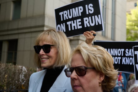 E Jean Carroll leaves Manhattan Federal Court with attorney after closing arguments of rape-defamation case against Donald Trump