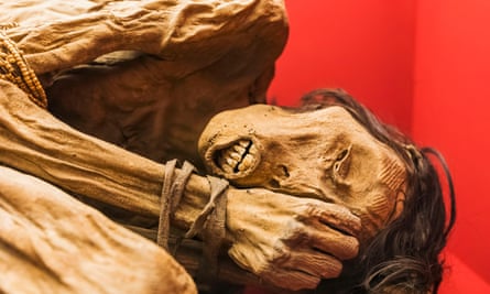 The mummified body of Chimu Man (Peru 1200-1400) is among exhibits at the Wellcome Collection.